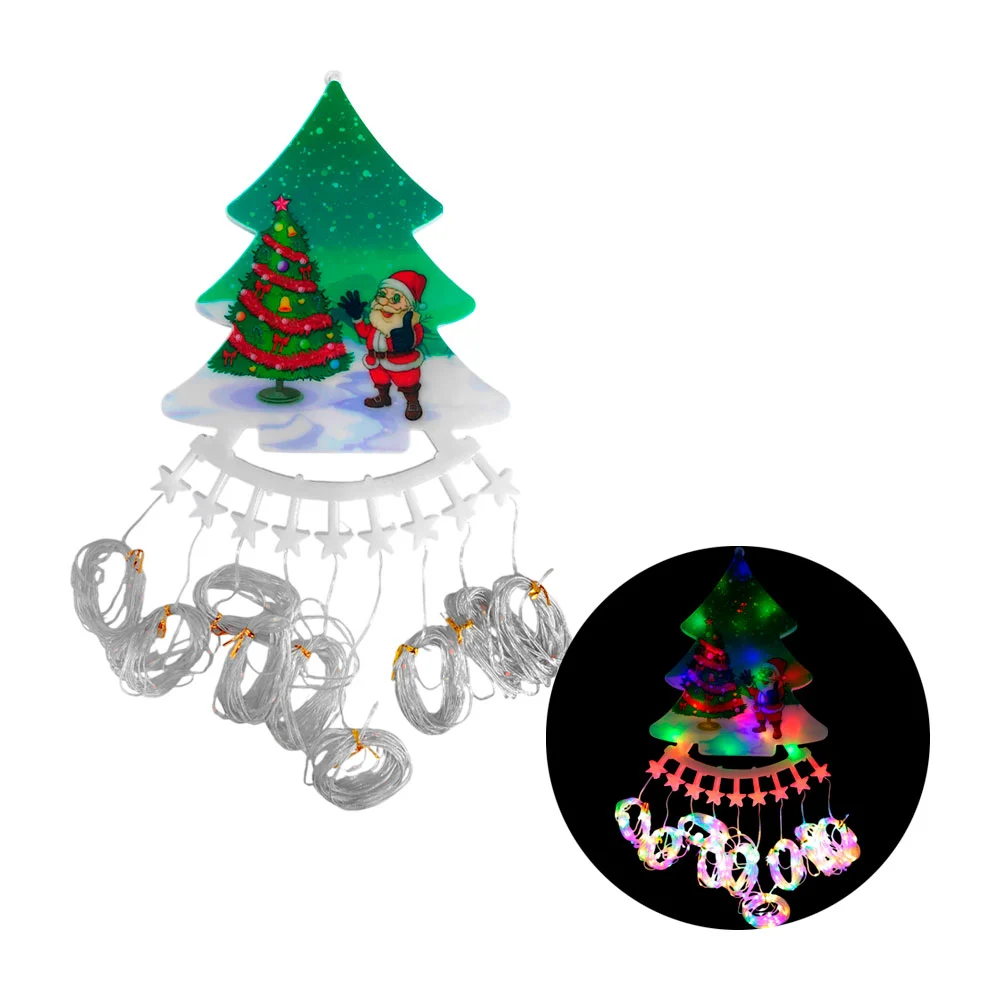 Adorno decorativo led en forma de árbol estampado con mini series de cascada