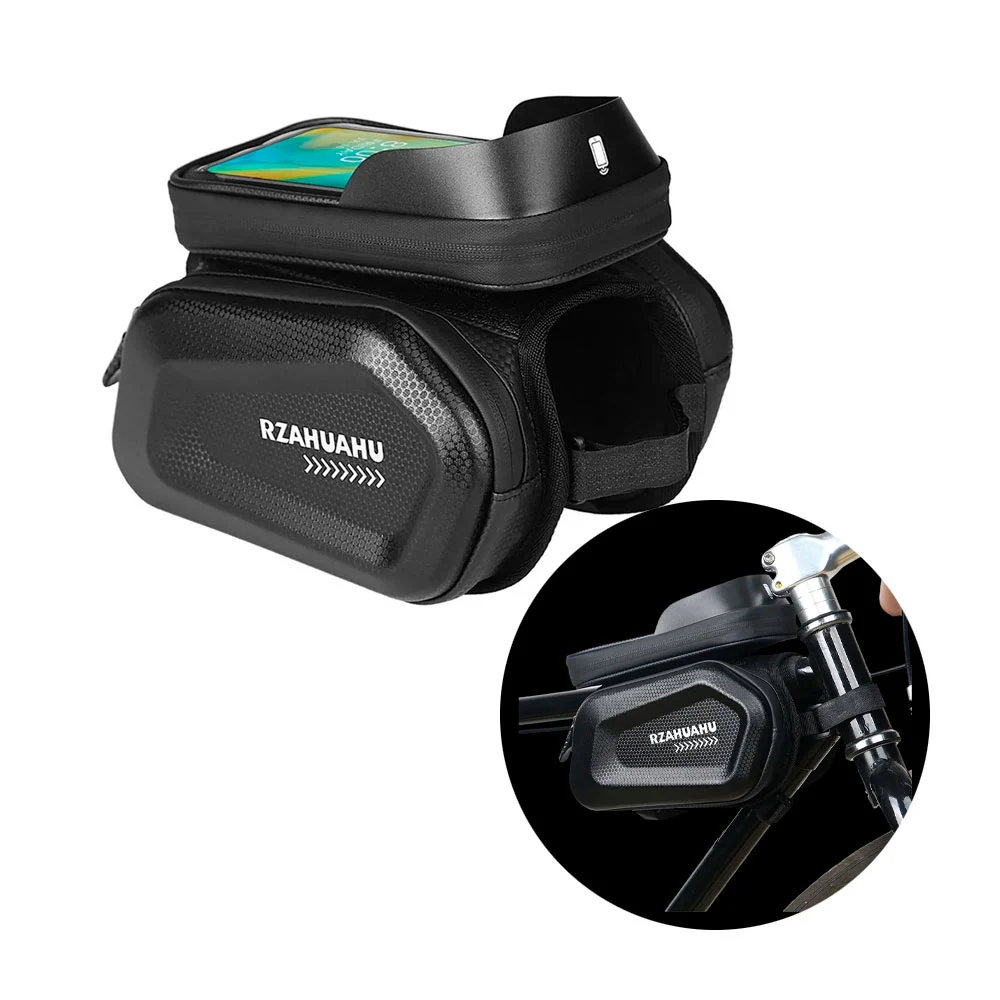 Porta celular rígido ajustable múltiples compartimentos, ideal para bicicleta