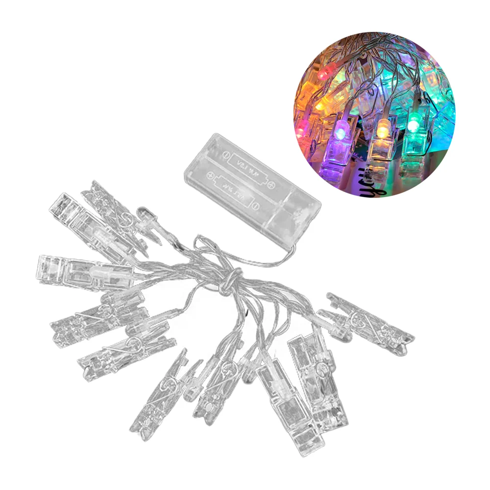 Serie guirnalda decorativa multicolor de pinzas transparentes / zsd-025