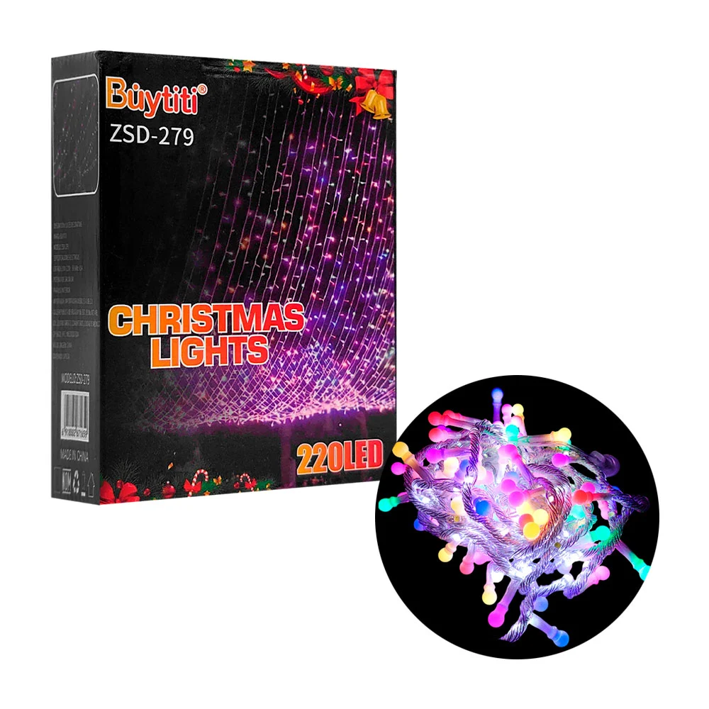 Serie decorativa con 200leds multicolores redondos / zsd-279