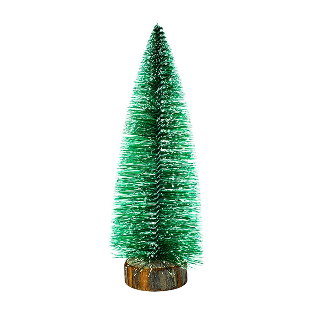 Adorno navideño decorativo en forma de pino con base de madera, 20cm / zsd-313