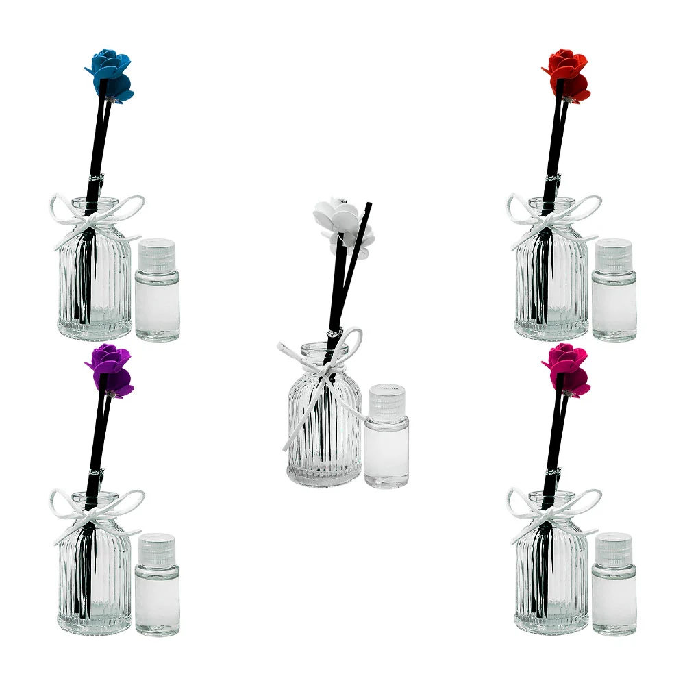 Tubo transparente con aromatizante - difusor en frasco con fragancia y varillas