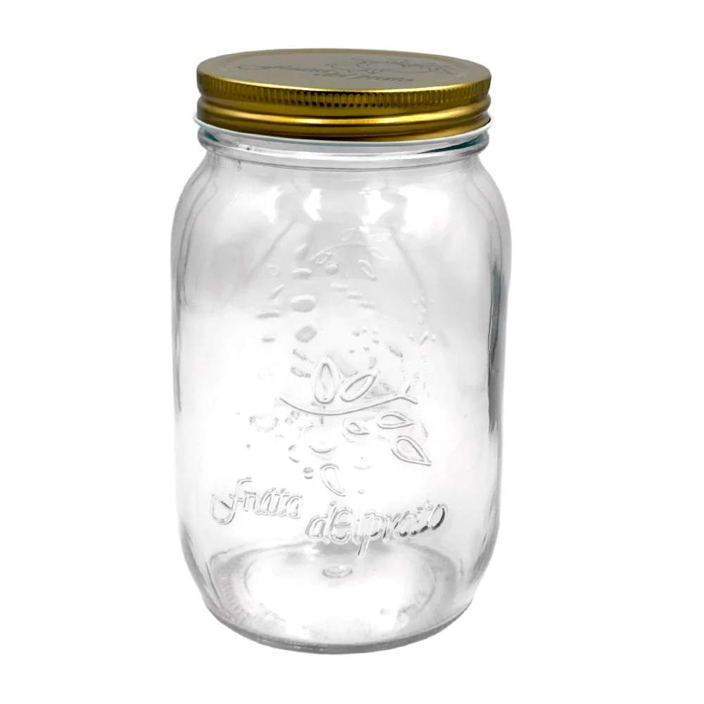 1pz frasco de vidrio cilindrico de 16.5x8cm de 1000ml, cierre hermético / a7569