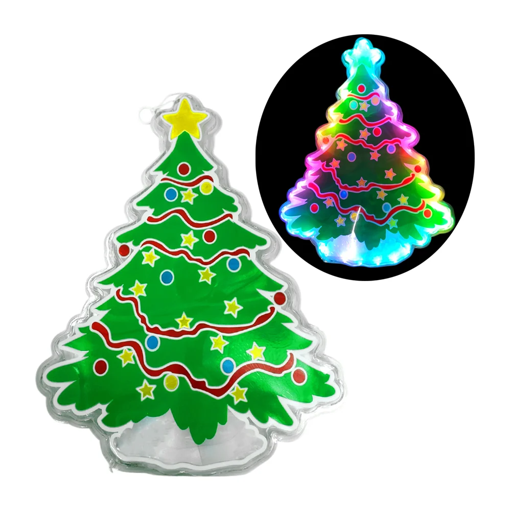 1pza Adorno colgante en forma de árbol navideño led con medida de 47cm / pg