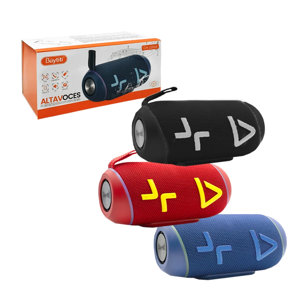 Bocina cilíndrica buytiti inalámbrica, usb, radio fm, tf y manos libres, sutido