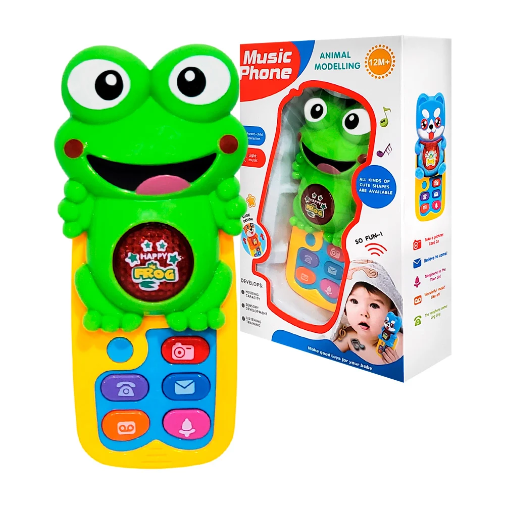 Teléfono musical infantil de juguete con diseño de rana / music phone