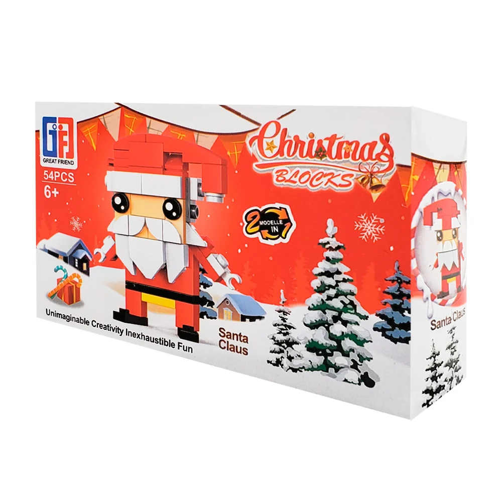 Juguete de plástico, armable, con forma de Santa claus decorativo, usos varios