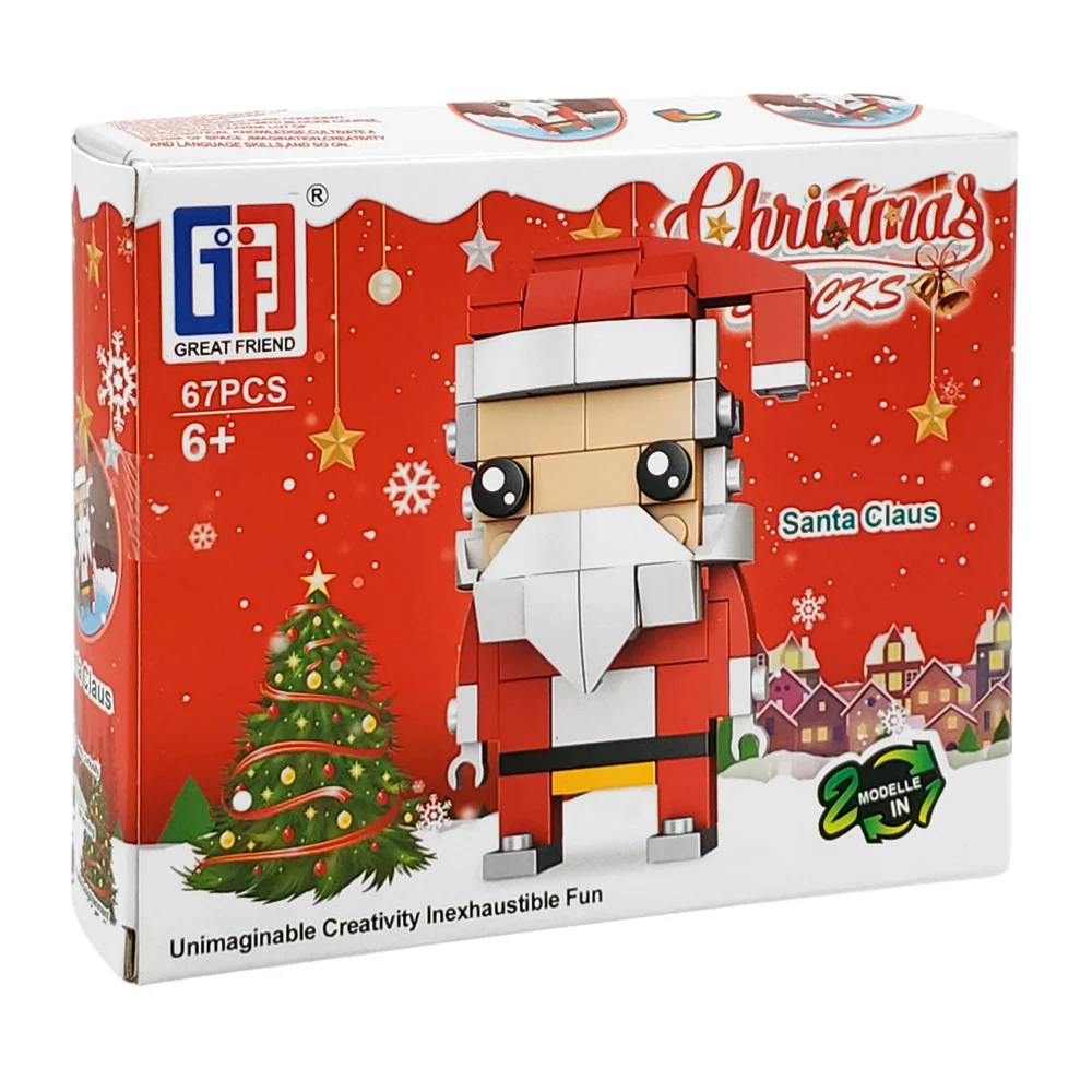 Juguete de plástico, armable, con forma de santa claus decorativo