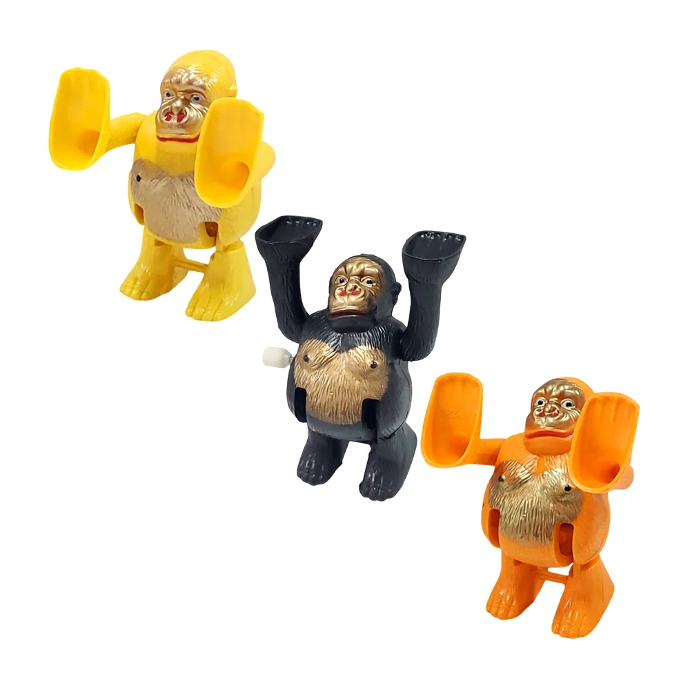 1pza Mono chango móvil chico con mecanismo de cuerda, varios colores / toys