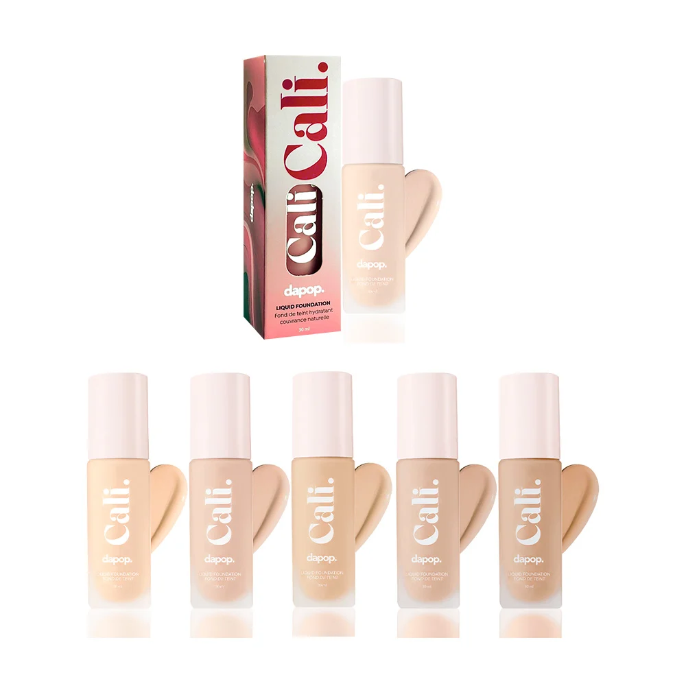 Base liquida dapop hidratante con cobertura natural 30ml, variedad de tonos