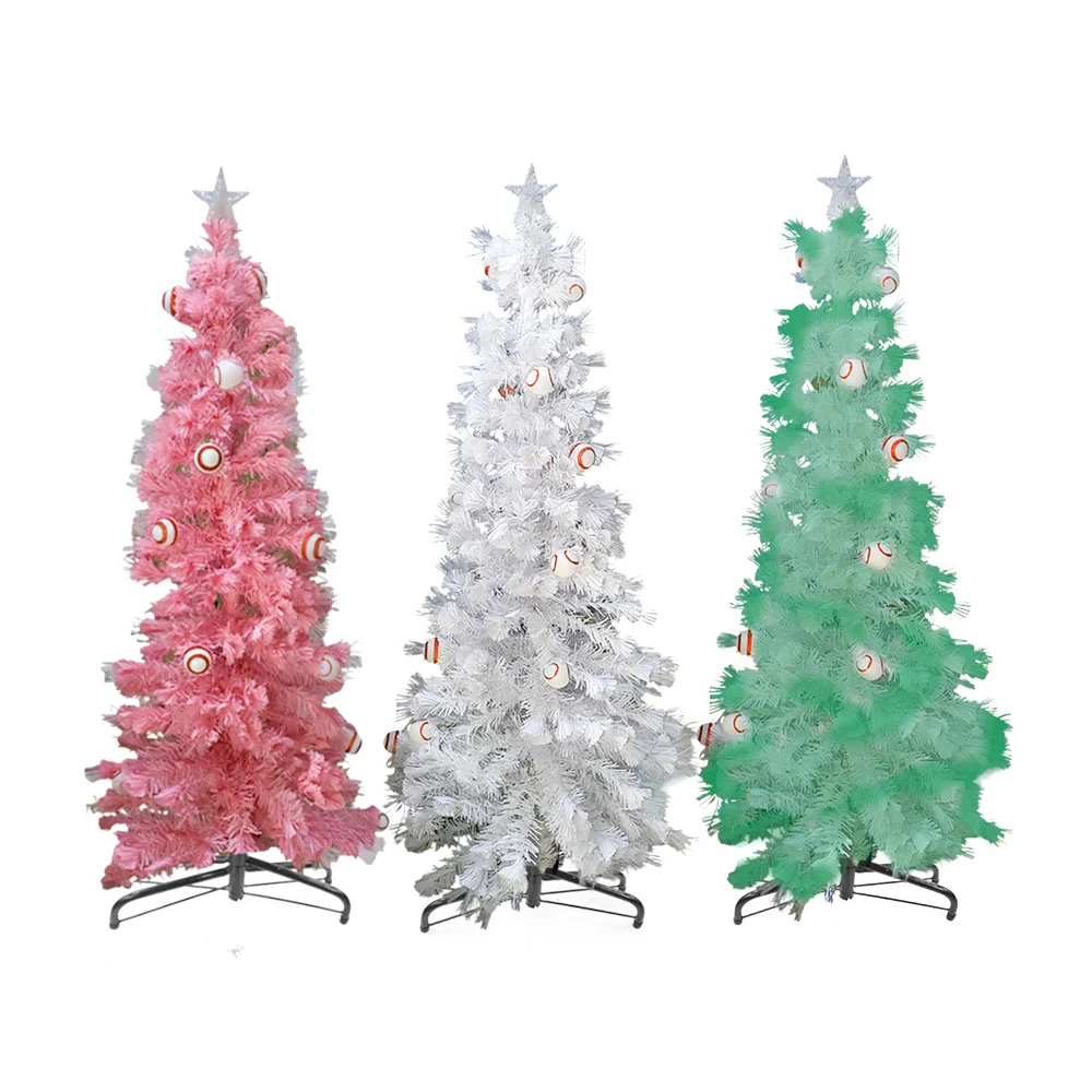 Árbol navideño grande con fibra óptic...