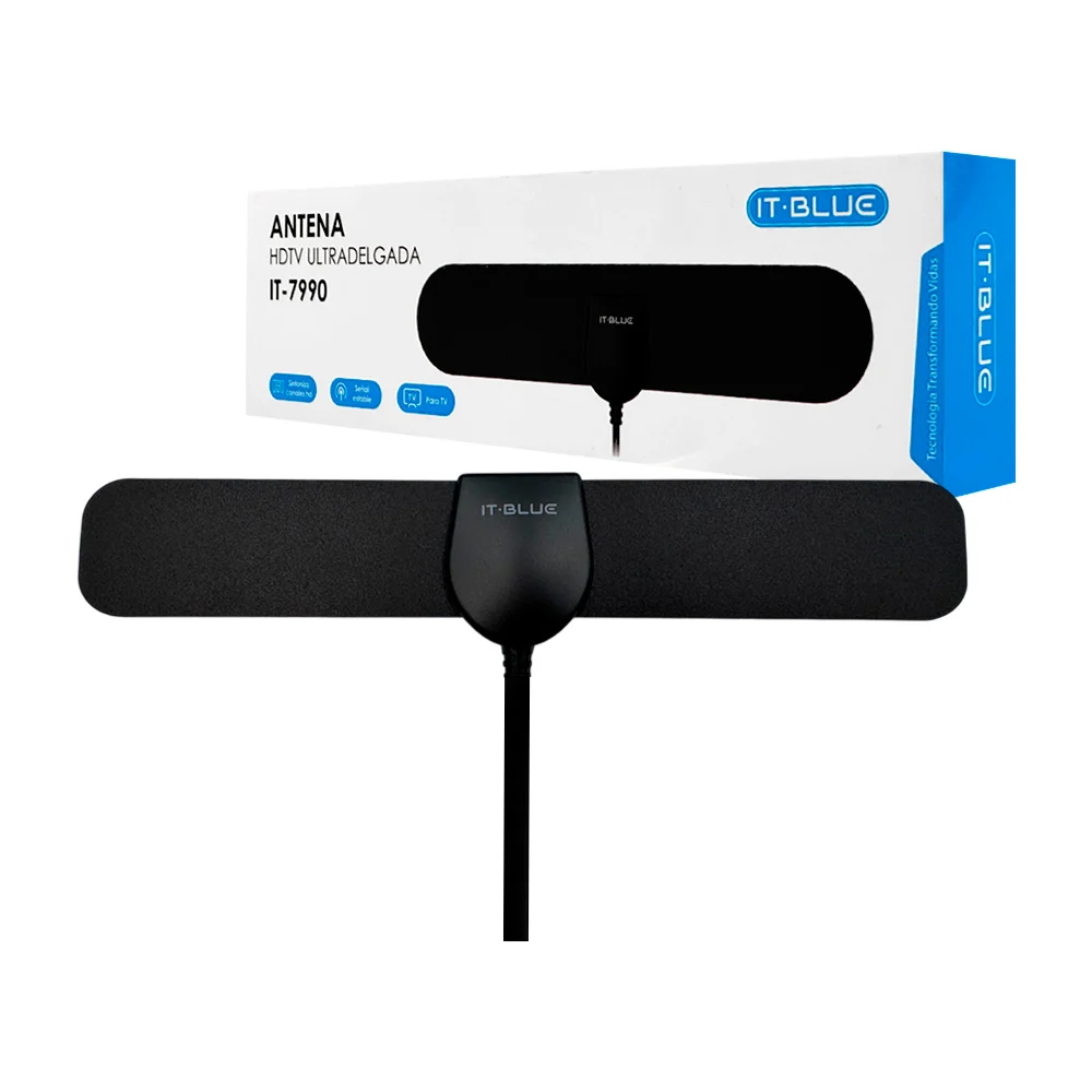 1pza Antena ultradelgada y ovalada para televisión de alta definición / it-7990