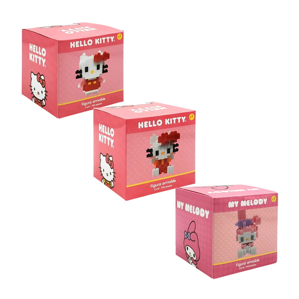 Figura armable 130pzs de personajes sanrio, variedad de modelos / j5-brk2