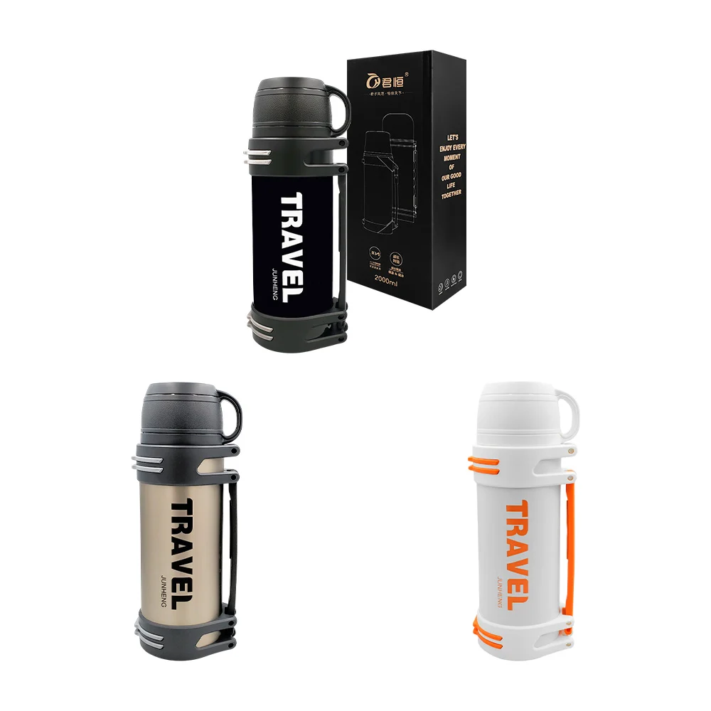 Termo para camping de 2000ml con taza, uso rudo, variedad de colores / jh-6146