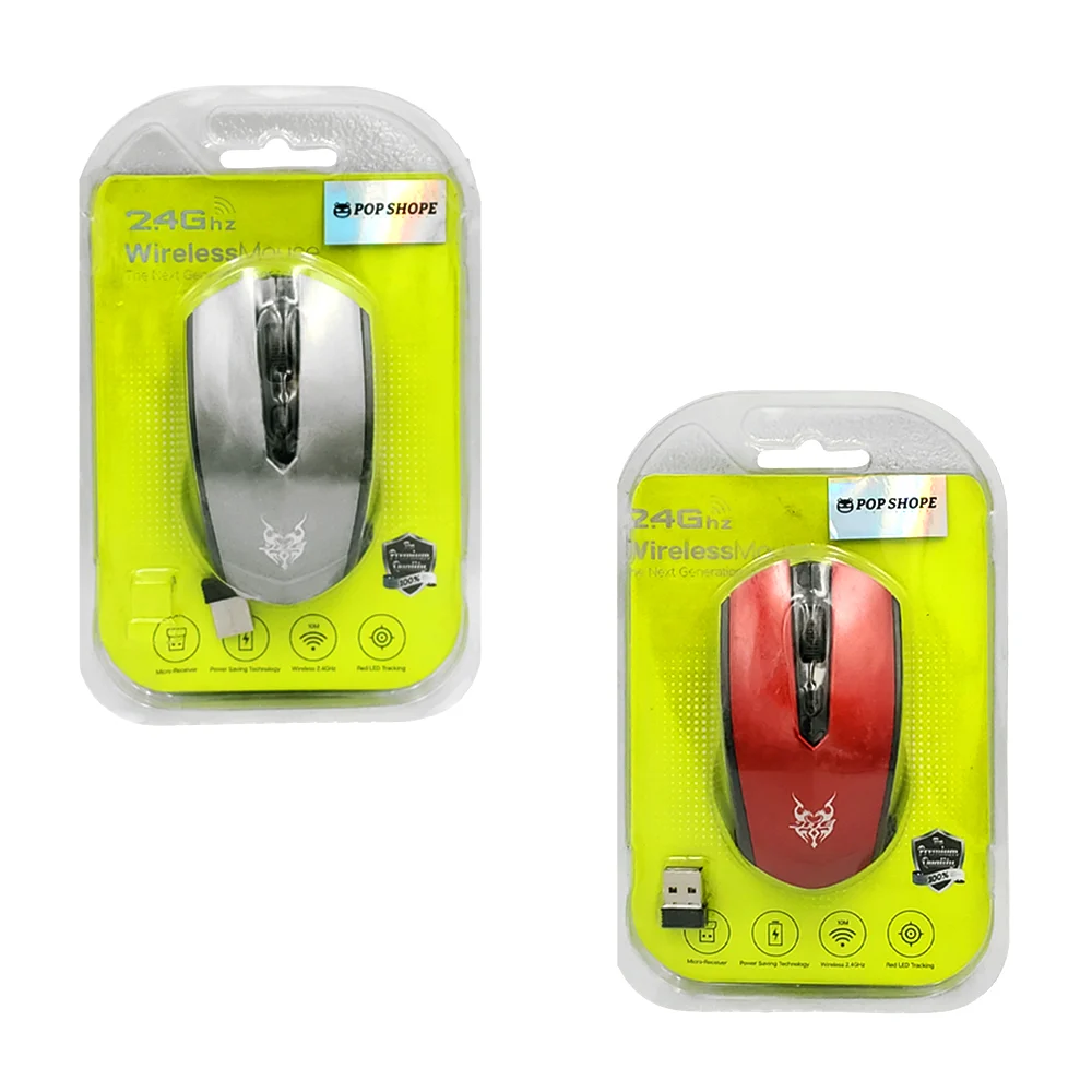 Mouse inalámbrico pop shope, 2.4ghz, variedad de colores / jt-5021