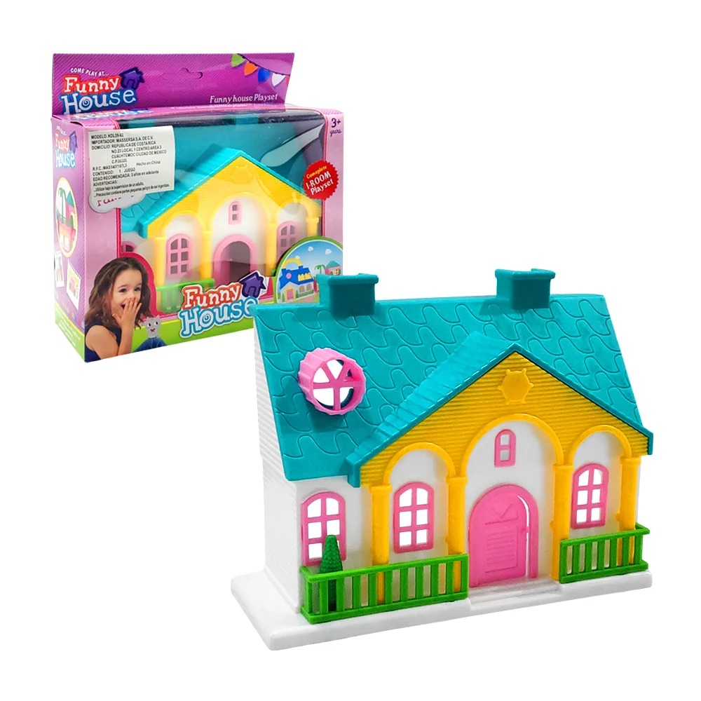 Casa pequeña de juguete con accesorios para decorar / funny house / kdl39-62