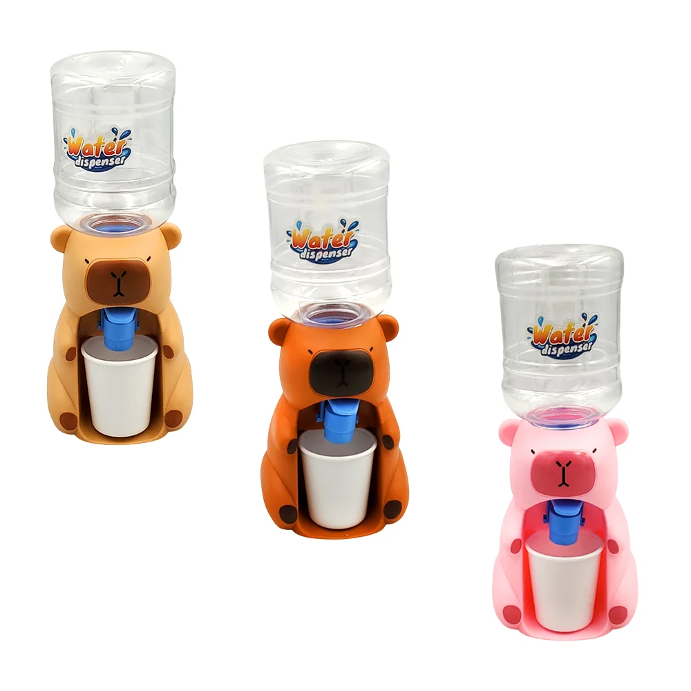 Dispensador pequeño con diseño de capibara + mini vaso, variedad de colores