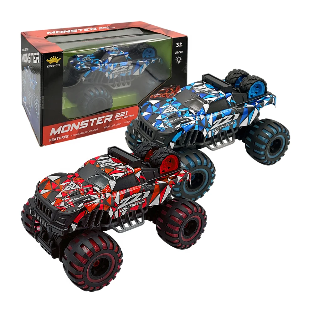 Carro monster truck a control remoto con luces, varios colores / 221 loremipsum