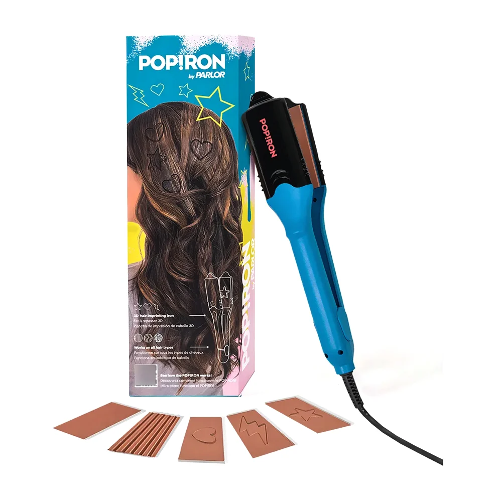 Plancha para el cabello con placas intercambiables para crear diseños / ls-109