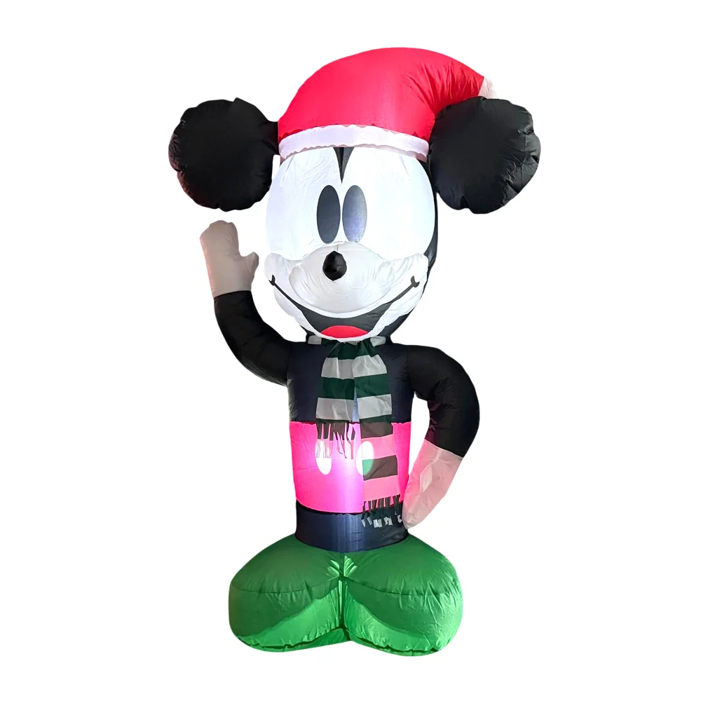 Inflable navideño led electrico con diseño de ratón cartoon, 1.5m / lu1868