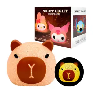 Lámpara pequeña de noche efecto cristal, pequeña de personajes animad…