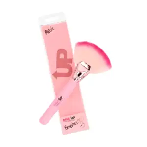 Brocha pink up para pulir bases y polvos, cerdas suaves / pk16