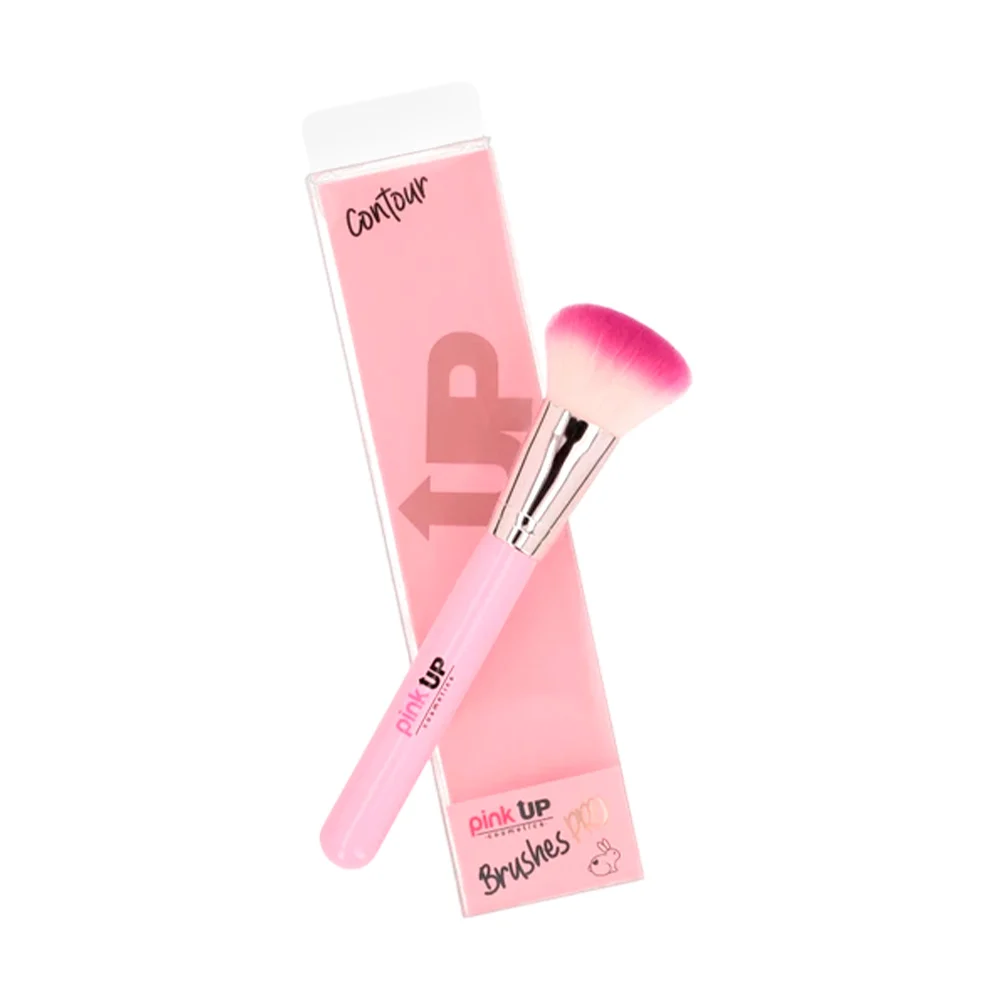 Brocha pink up para aplicar y difuminar el contorno, cerdas suaves / pk17