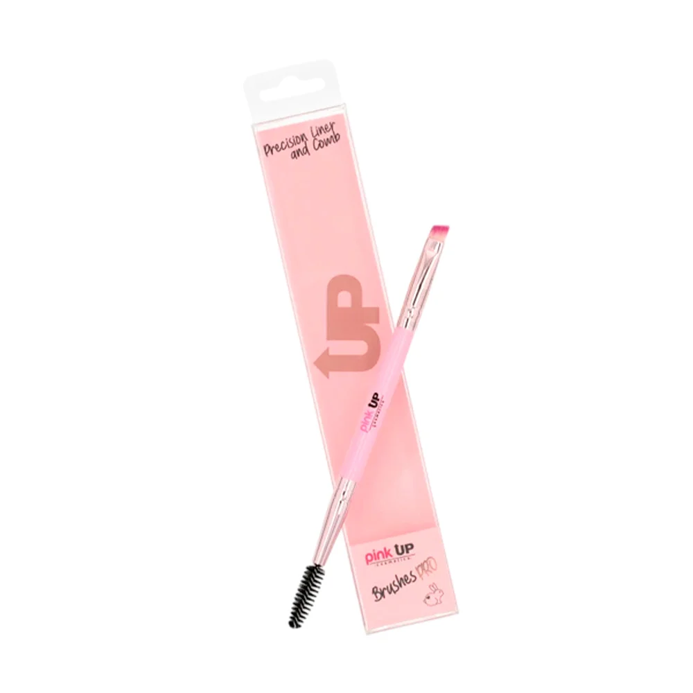 Brocha 2 en 1 pink up para cejas y delineado de precisión / pk28