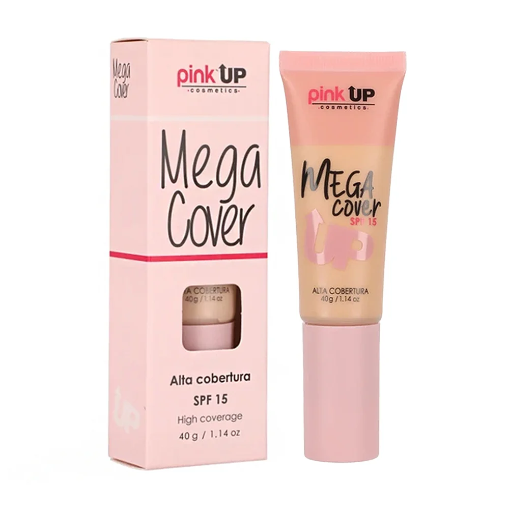 Base de maquillaje pink up de cobertura alta fps15, tono beige 300, 40g / pkc300