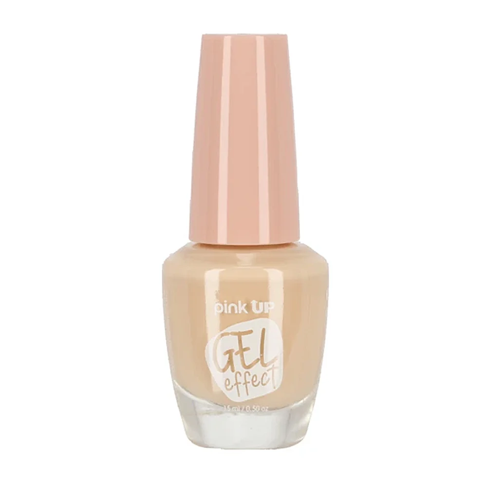 1pza Esmalte con efecto gel pink up para uñas en tono skin, 15ml / pkn43