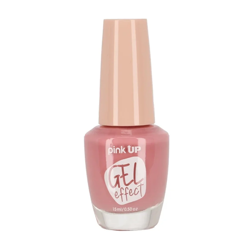 1pza Esmalte con efecto gel pink up para uñas en tono petal, 15ml / pkn46