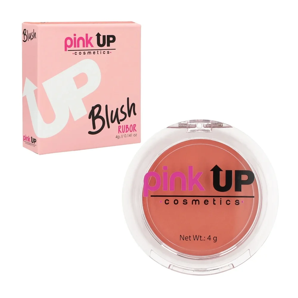 Blush / rubor compacto pink up en tono soft coral, 4g / pkr02