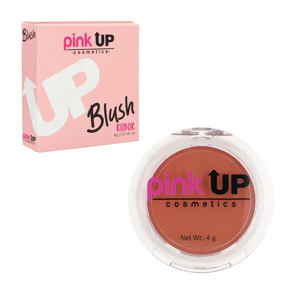 Blush / rubor compacto pink up en tono terracota, 4g / pkr06