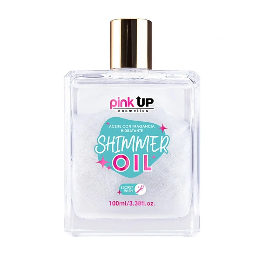 Aceite corporal pink up hidratante con fragancia secret wish y glitter, 100ml
