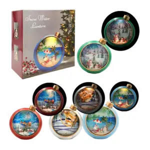 Adorno decorativo navideño musical con forma de esfera y figura encap…