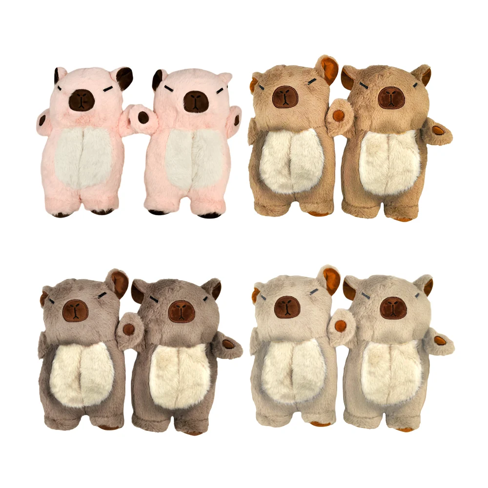 Pantuflas afelpadas en forma de capibara con suela de goma, variedad / sjt-00285