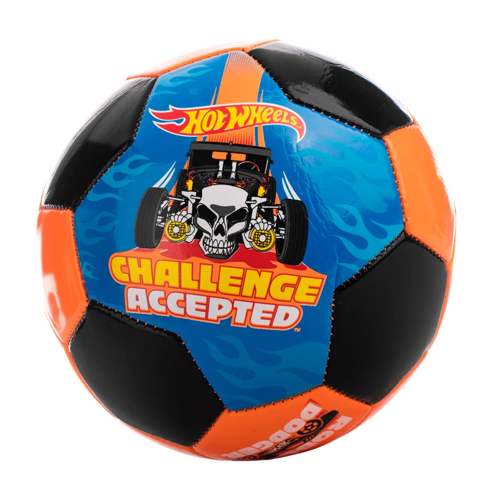 1pza Balón pequeño de fútbol con estampado de hot wheels, modelos varios