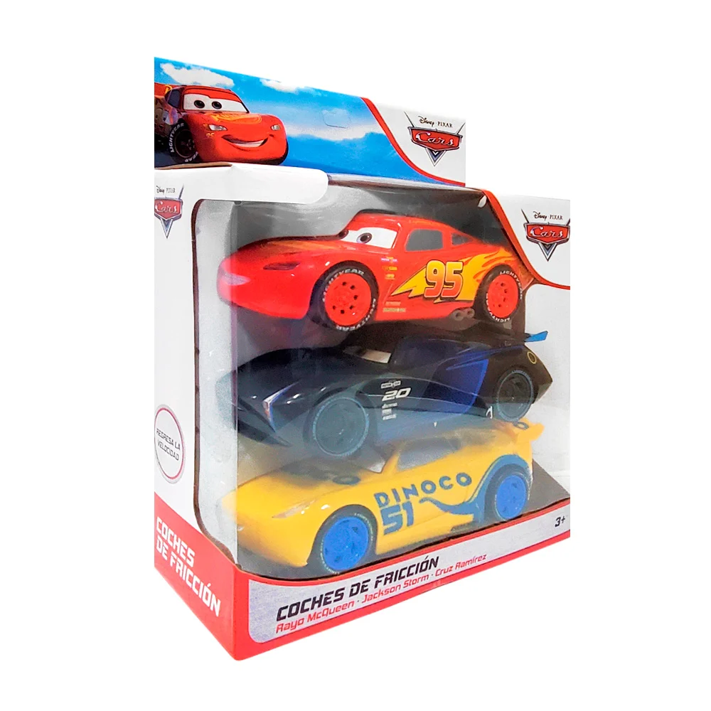 Blíster de tres figuras / juguetes decorativos en coches de Cars, modelos varios