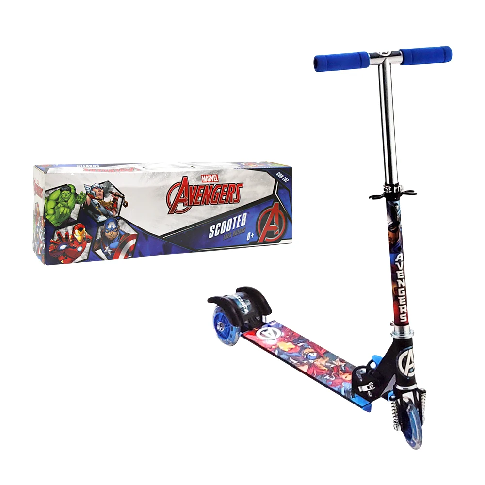 1pza Scooter armable con estampado de superheroes animados