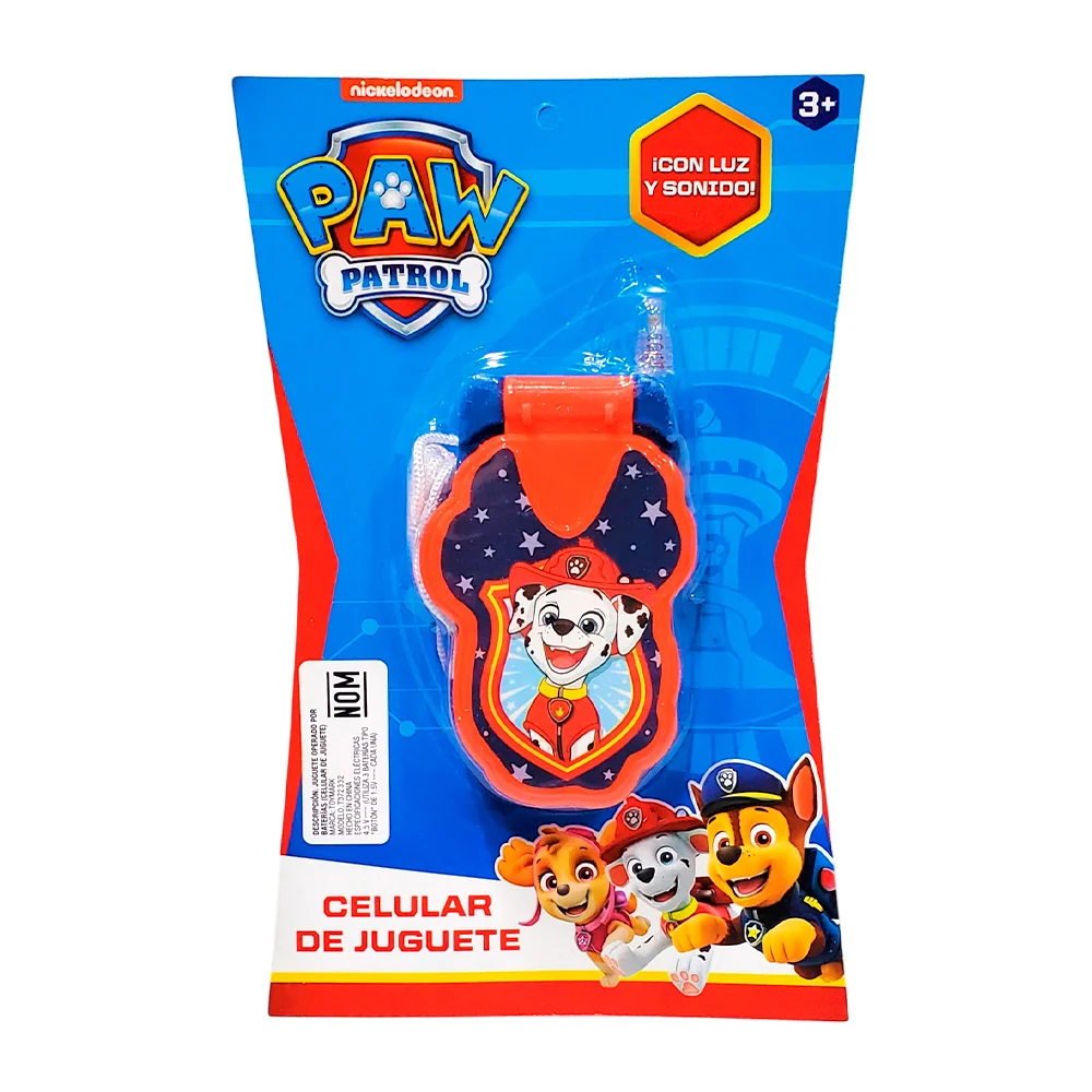 Celular de juguete paw patrol con luz y sonido para niño t372332