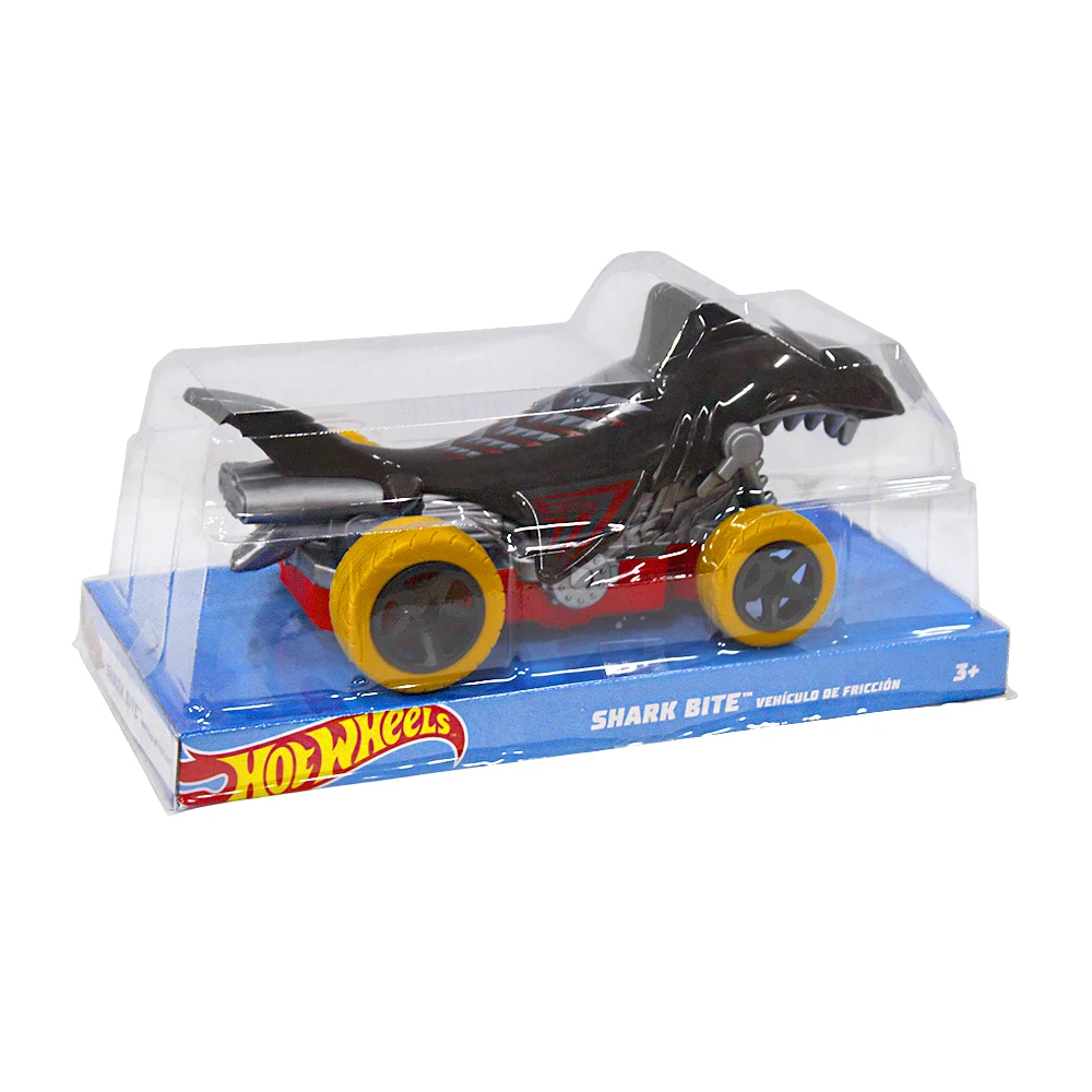1pza Coche de plástico de fricción con forma de tiburón, colores varios