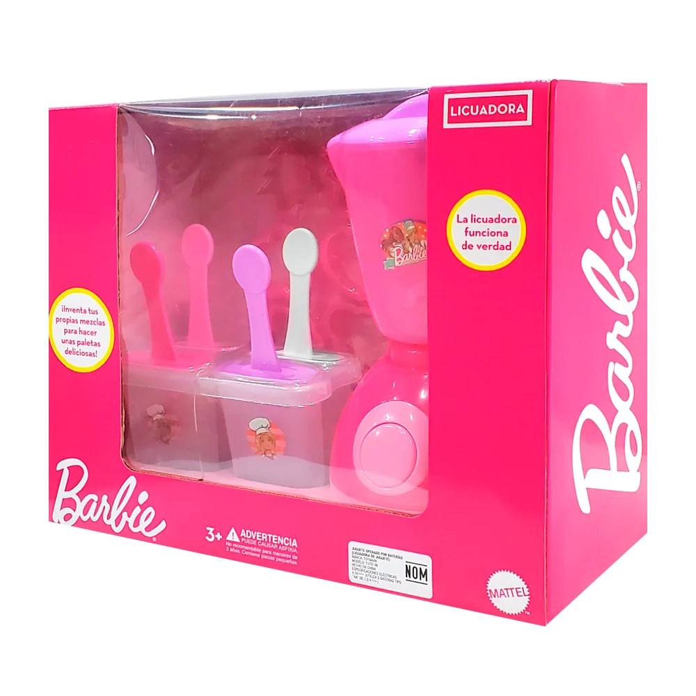 Blíster de juguetes plásticos, con licuadora, moldes de paletas y cortadores