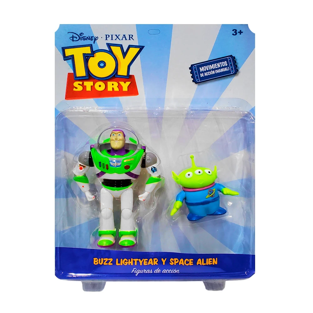 Blíster de dos figuras / juguetes de Buzz lightyear y marcianito de toy story