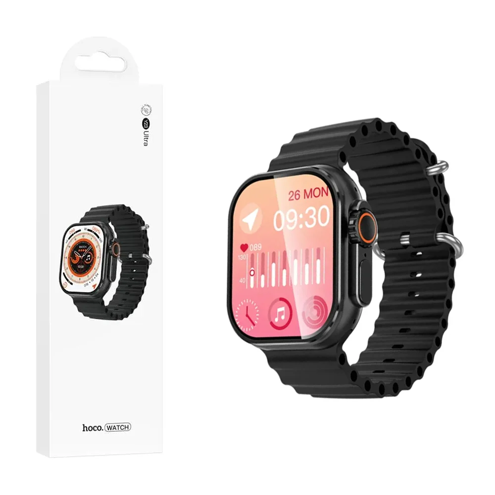Smartwatch y23 ultra con correa de silicona ondulada y cargador inalámbrico