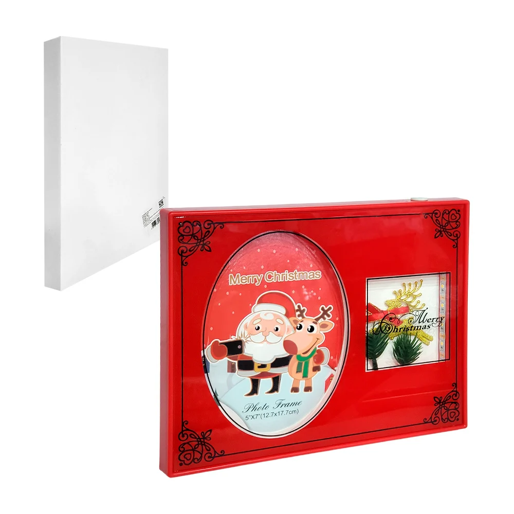 1pza Portarretrato cuadrado con estampado y temática de navidad / yc019345