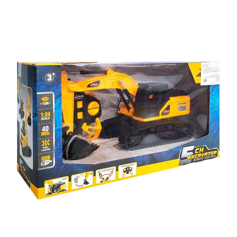 Juguete / Excavadora de control remoto rotable, con brazo funcional / z6809a