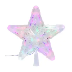Estrella transparente multicolor de 23cm para punta de árbol / zsd-18…