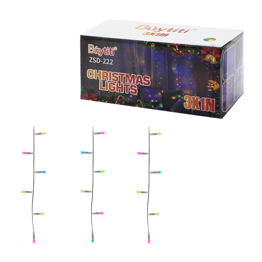 Luces decorativas navideñas, led, con controlador y medida de 3x1m / buytiti