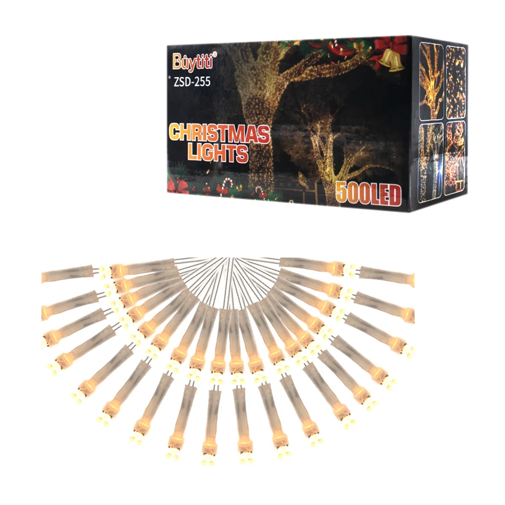 Serie guirnalda decorativa navideña de luz cálida, variedad de usos / buytiti