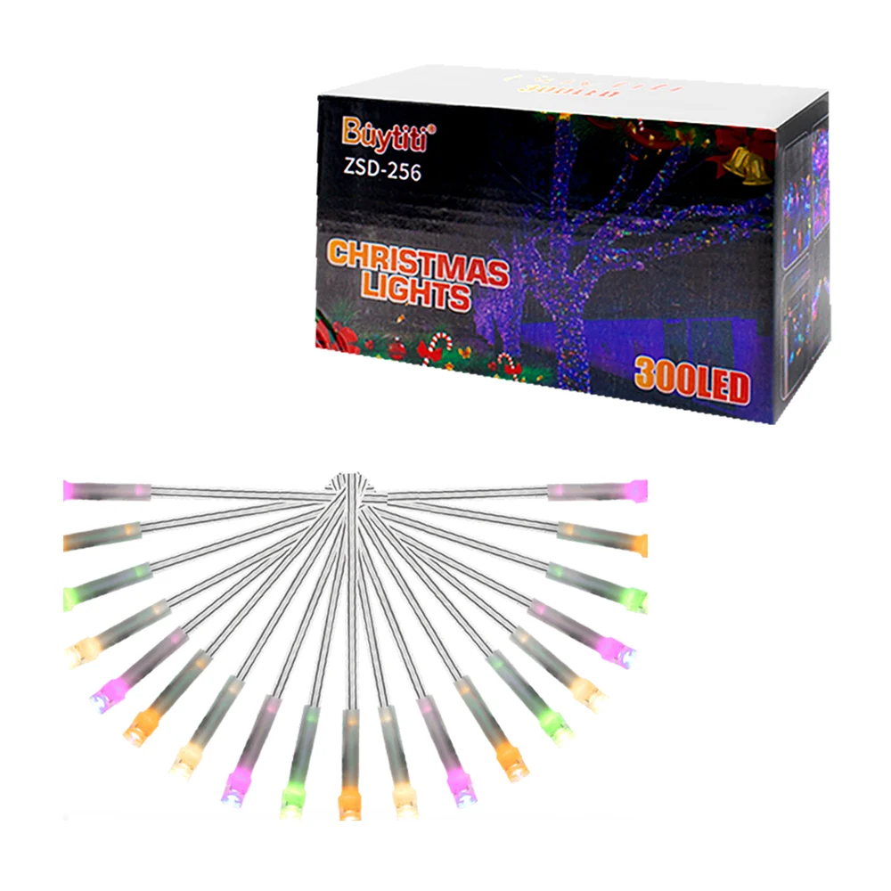 Serie guirnalda decorativa navideña de luz de colores, variedad de usos / 300led